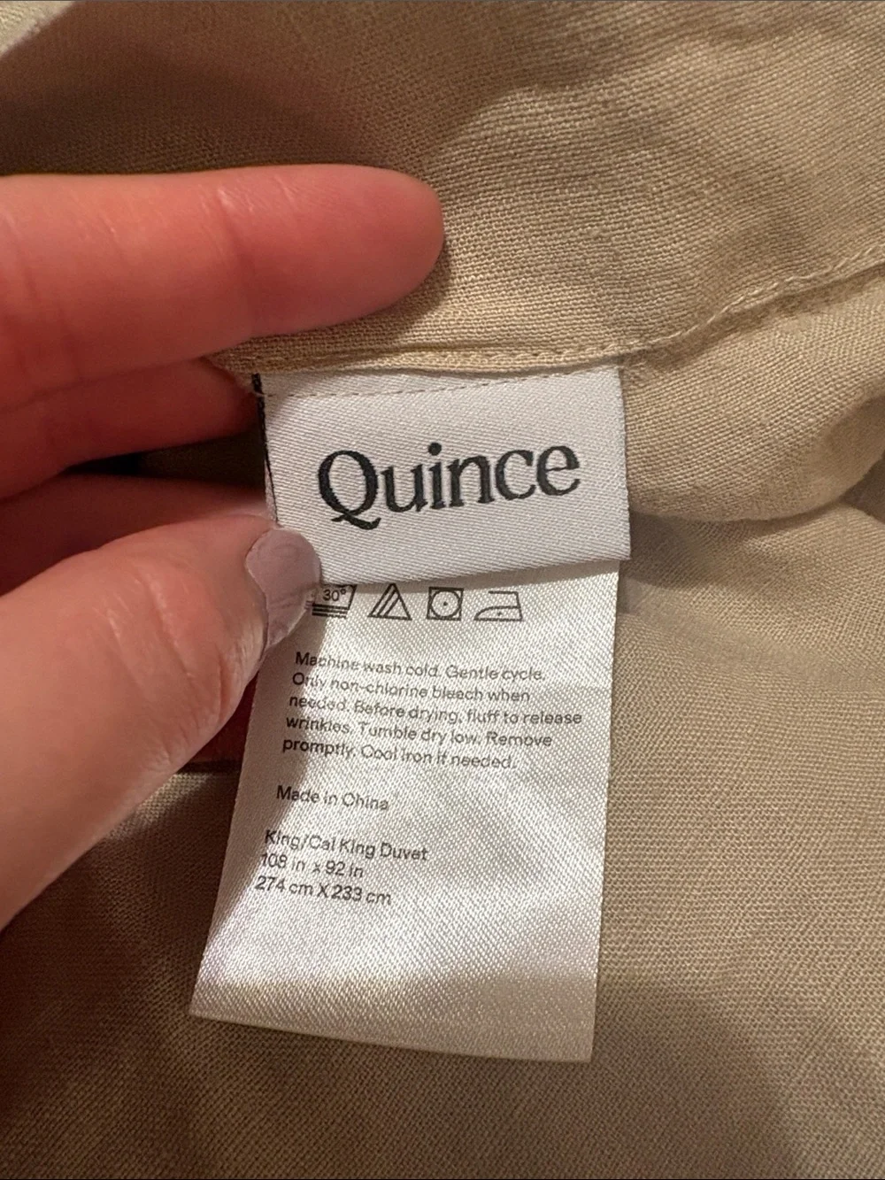 QUINCE European Linen Duvet Cover King Cal King Set Toffee 122